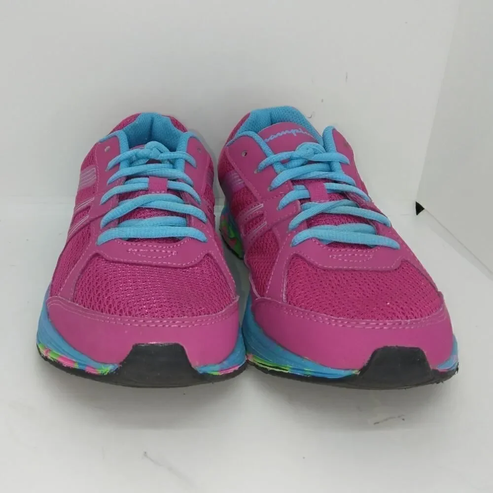 Champion Womens Pre-owned Hot Pink and Teal Running Sneakers - sz. 8